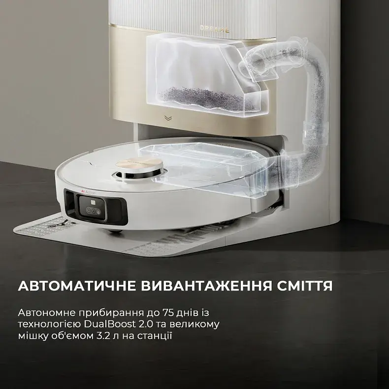 Робот-пылесос моющий Dreame Bot X40 Ultra Complete White фото