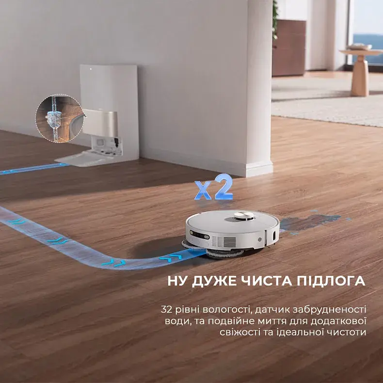 Робот-пылесос моющий Dreame Bot X40 Ultra White фото