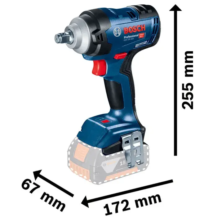 Гайковерт ударний Bosch GDS 18V-400 18V АКБ 2х5.0Аг фото