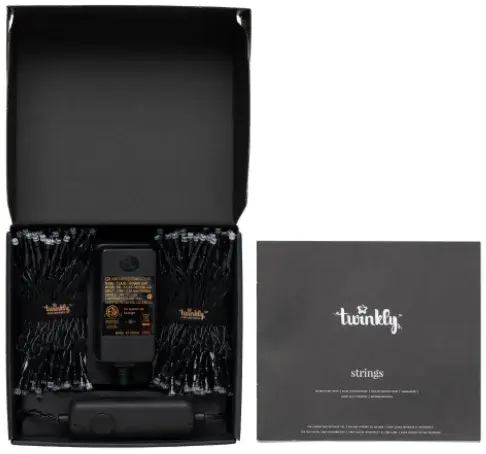 Гірлянда Smart LED Twinkly Strings RGB 400 IP44 32м кабель чорний - фото - №3