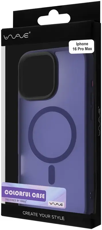 Чохол для iPhone 16 Pro Max WAVE Matte Insane Case with Magnetic Ring (midnight blue) - фото - №4