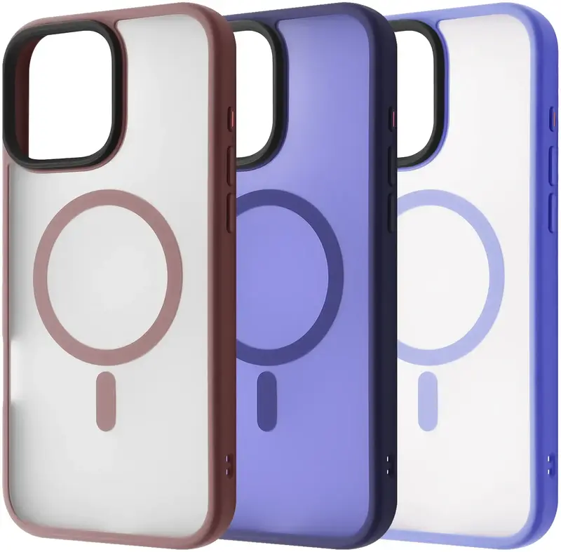 Чохол для iPhone 16 Pro Max WAVE Matte Insane Case with Magnetic Ring (midnight blue) - фото - №3