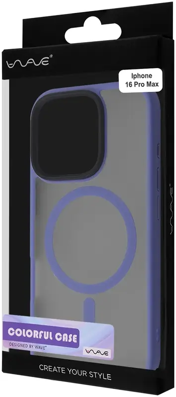 Чохол для iPhone 16 Pro Max WAVE Matte Insane Case with Magnetic Ring (blue) - фото - №4