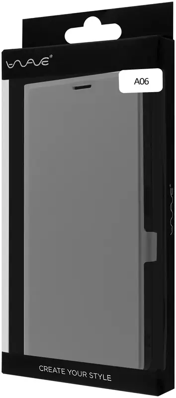 Чехол для Samsung A06 WAVE Flap Case (grey) - фото - №4
