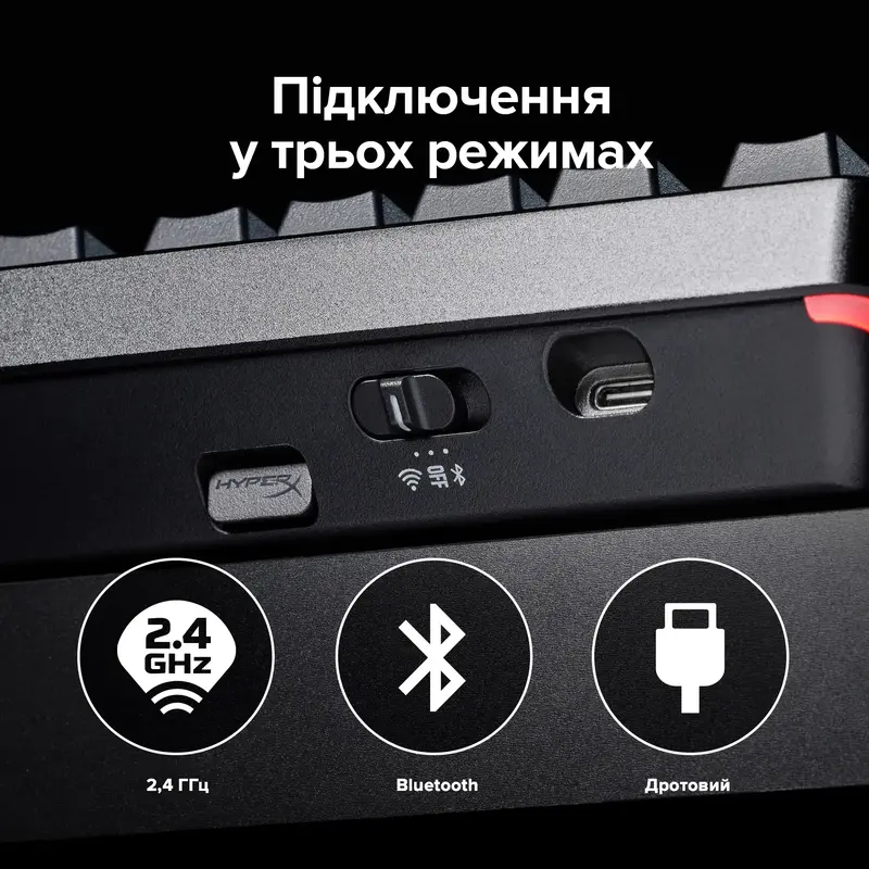Ігрова клавіатура HyperX Alloy Rise 75 PBT HX Red Wireless фото