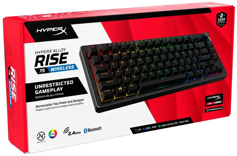 Ігрова клавіатура HyperX Alloy Rise 75 PBT HX Red Wireless фото