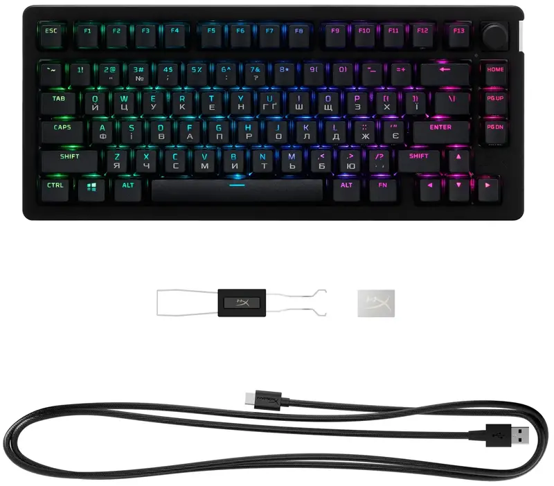 Ігрова клавіатура HyperX Alloy Rise 75 PBT HX Red Wireless фото