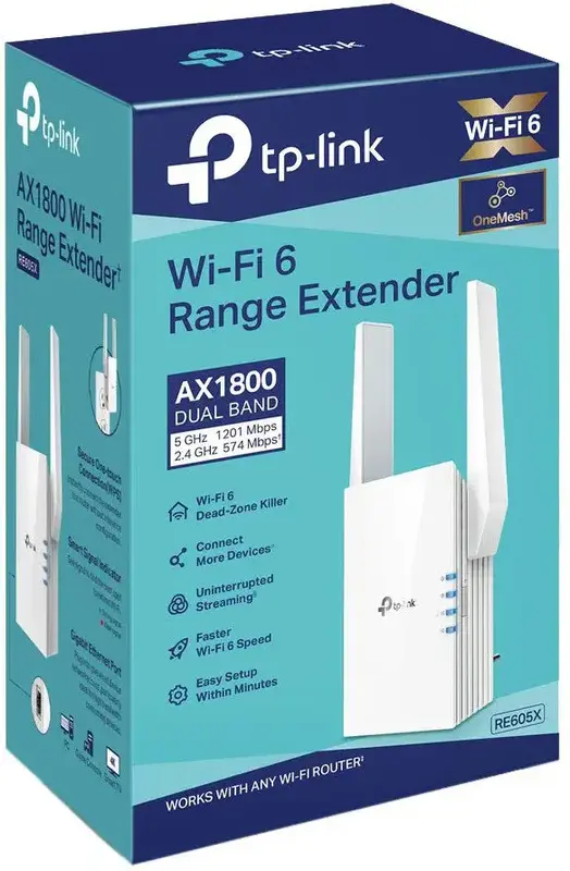 Пiдсилювачi Wi-Fi сигналу TP-Link RE605X AX1800 574+1201Мбіт/с - фото - №3