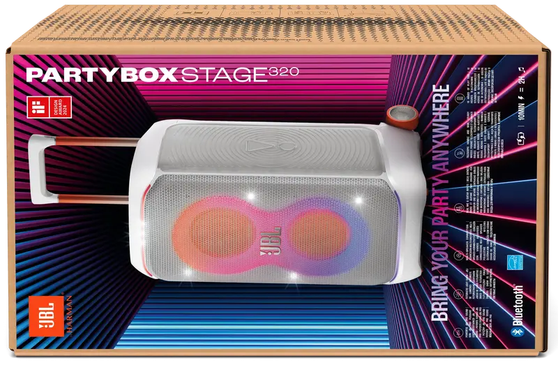 Акустика JBL PARTYBOX 320 White - фото - №17