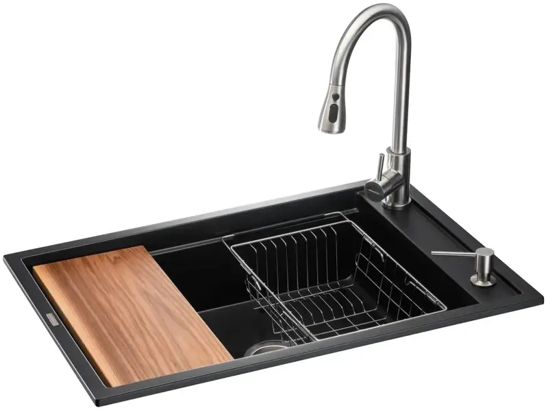 Кухонна станція GRANADO Basic Estella black shine - фото - №0