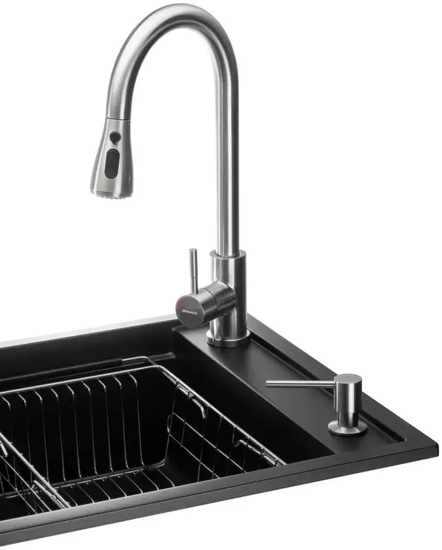 Кухонна станція GRANADO Basic Estella black shine - фото - №1