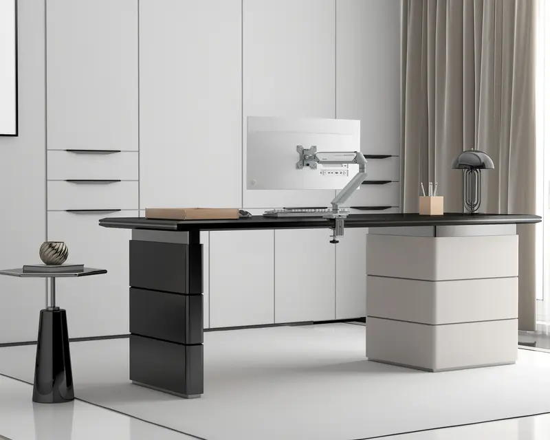 Настольное крепление для монитора Anda Seat Stealth II 17''-32'' White - фото - №9