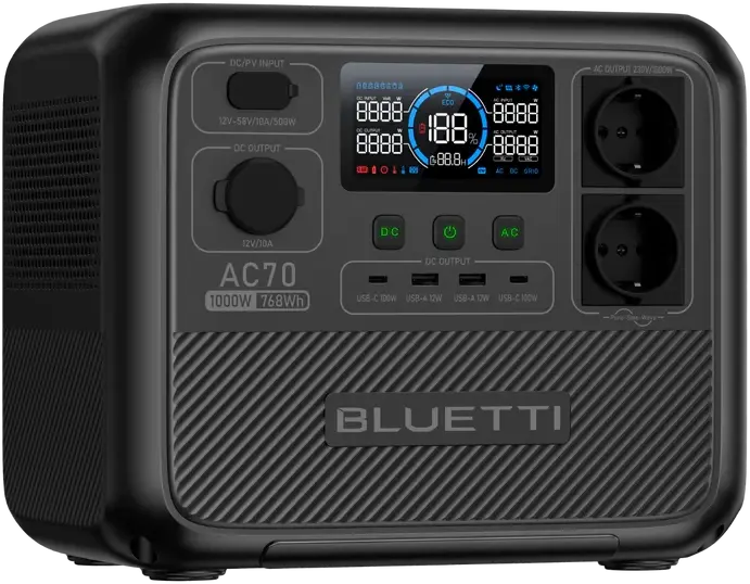 Зарядна станцiя Bluetti AC 70 (768 Вт*г/1000 Вт) фото