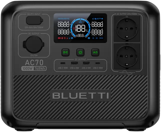 Зарядна станцiя Bluetti AC 70 (768 Вт*г/1000 Вт) фото