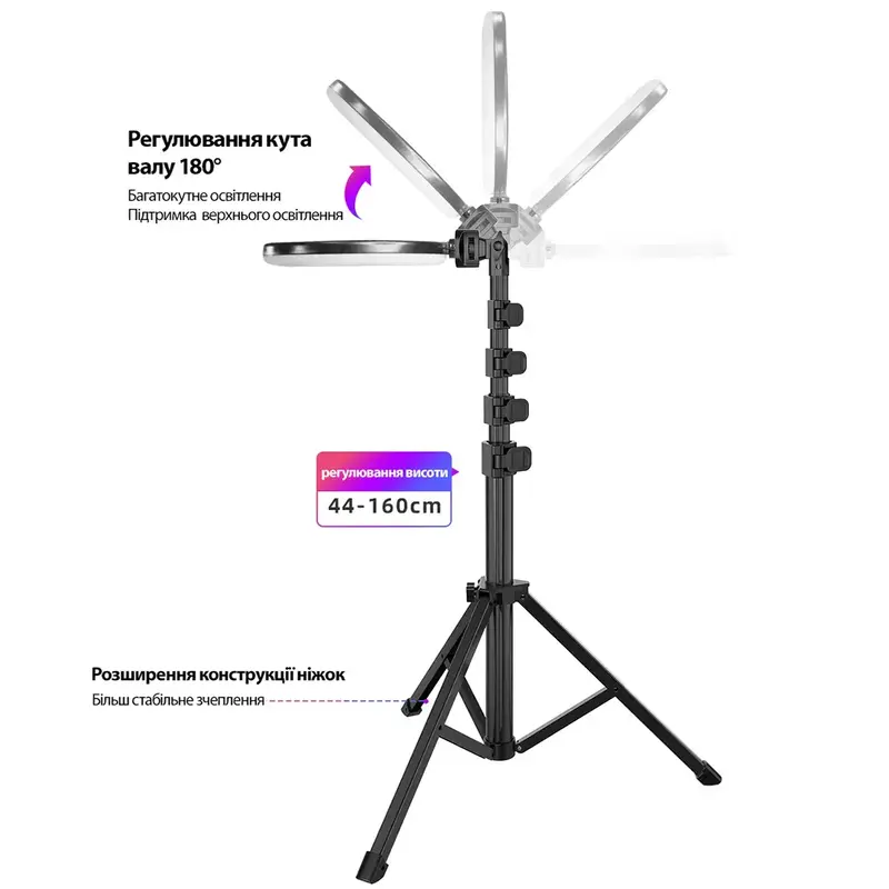 Кольцевая светодиодная RGB лампа Proove Halo (10inch) (white) фото