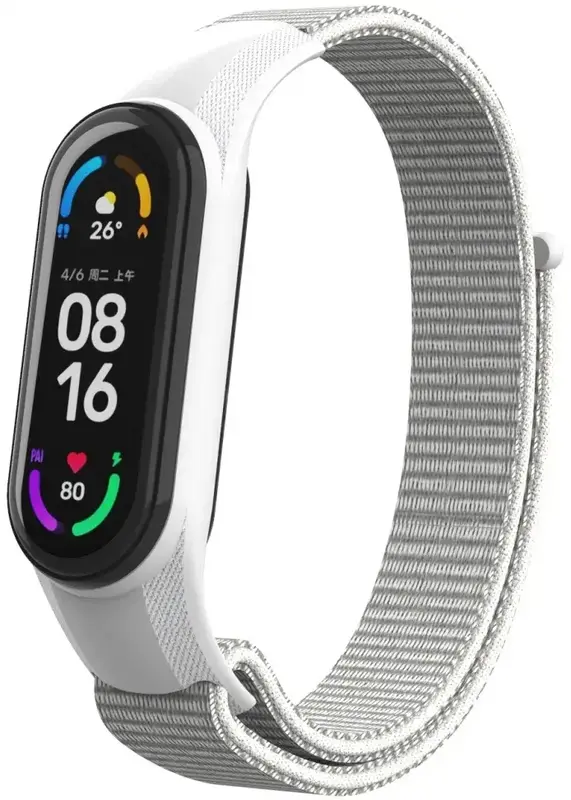 Ремінець нейлоновий для Xiaomi Mi Band 7/6/5/4 ArmorStandart Білий - фото - №0