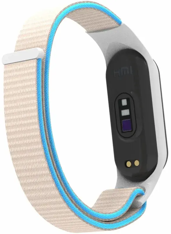 Ремінець нейлоновий для Xiaomi Mi Band 7/6/5/4 ArmorStandart Білий/червоний/синій - фото - №1
