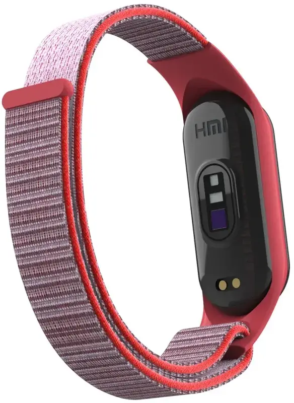 Ремешок нейлоновый для Xiaomi Mi Band 7/6/5/4 ArmorStandart Серый/Красный фото