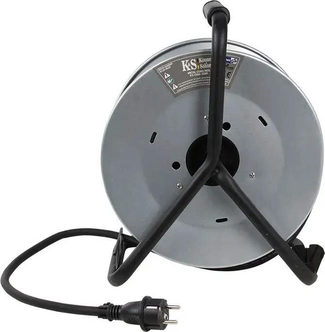 Мер. подовжувач Konner&Sohnen KS CRM-30M, 3600Вт, 4х16А/230В, 3х2.5мм, IP44, на котушці, 30м фото