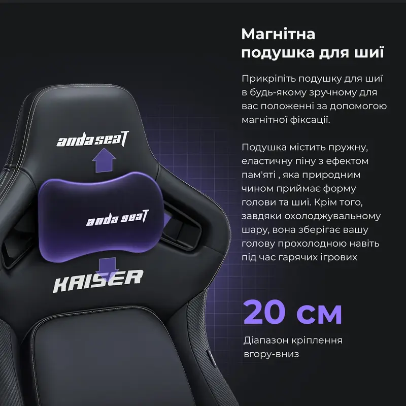 Ігрове крісло Anda Seat Kaiser 4 Size L Black Premium PVC фото