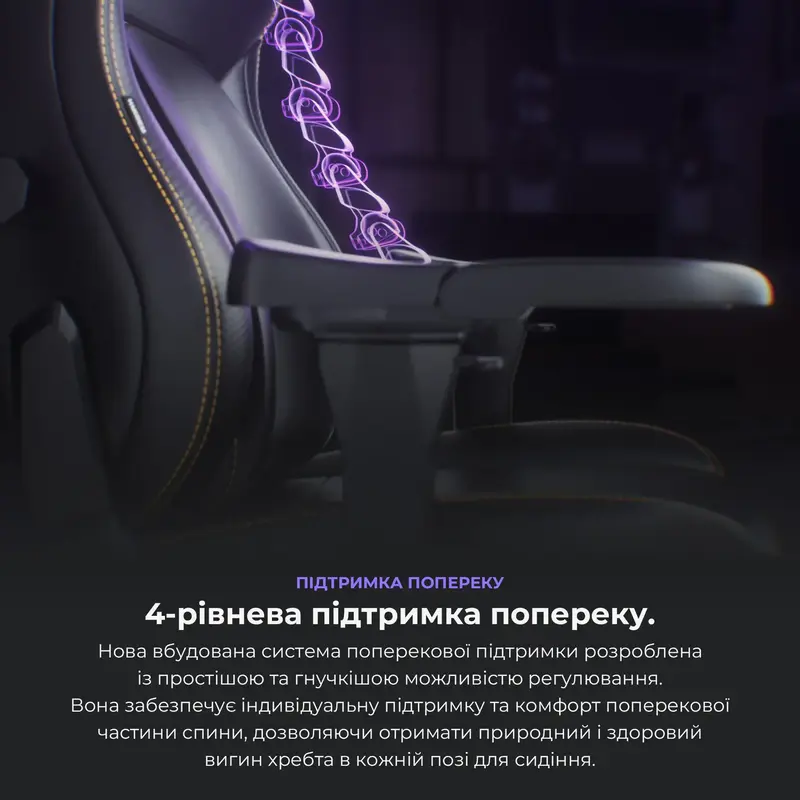 Ігрове крісло Anda Seat Kaiser 4 Size L Black Premium PVC фото