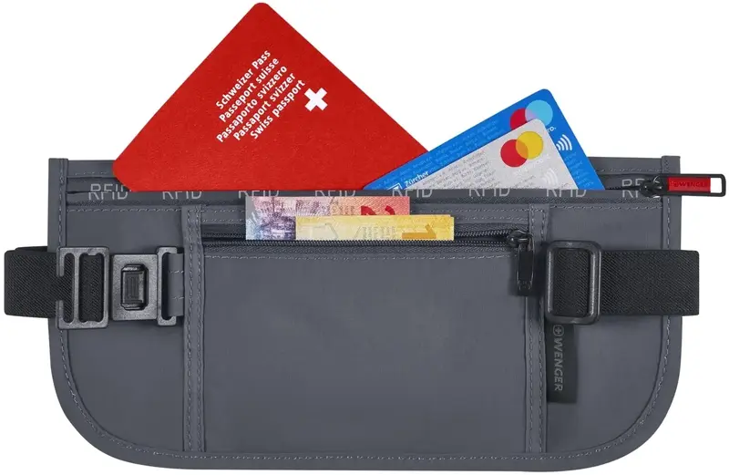 Сумка на пояс Wenger waist belt with RFID pocket, сіра (611879) - фото - №1
