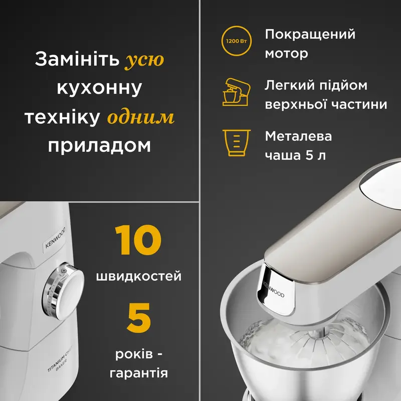 Кухонна машина Kenwood KVC 65.001 WH фото