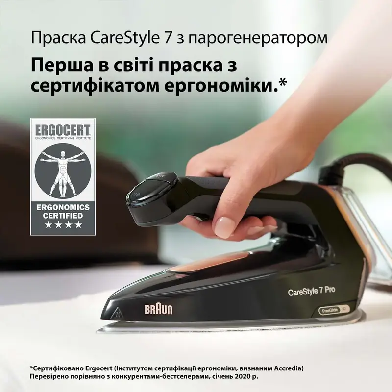 Утюг с парогенератором BRAUN CareStyle 7 Pro IS7286BK SS - фото - №20