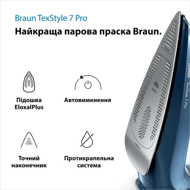 Праска BRAUN TexStyle 7 SI 7160 BL - фото - №7