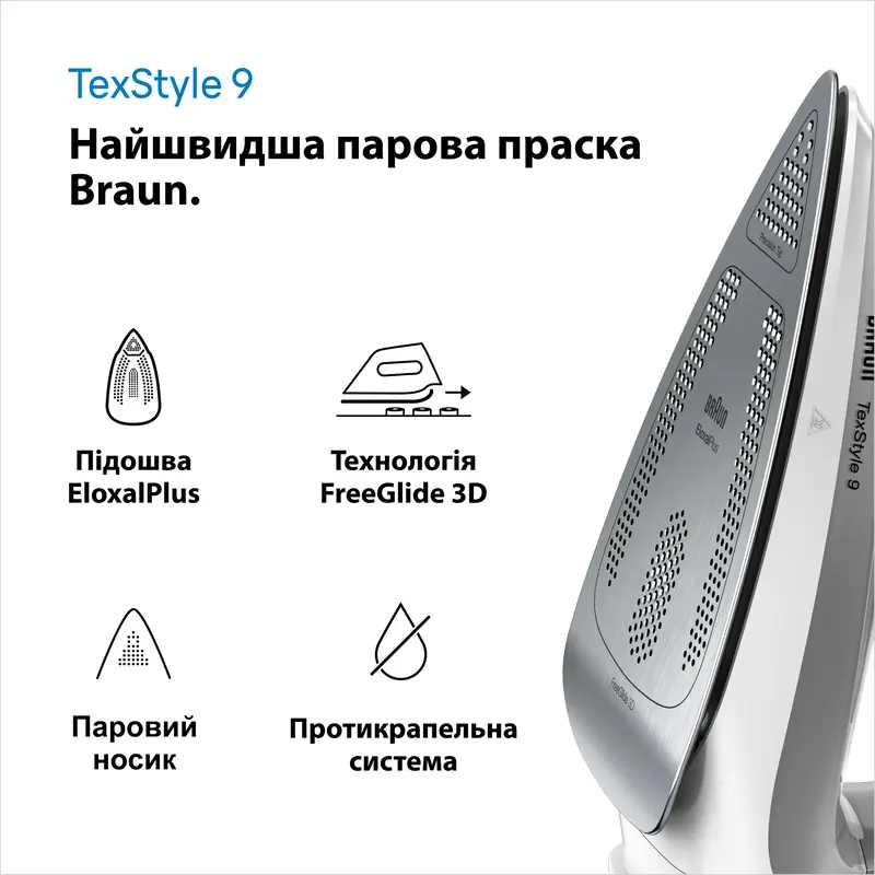 Праска BRAUN TexStyle 9 SI9270WH - фото - №6