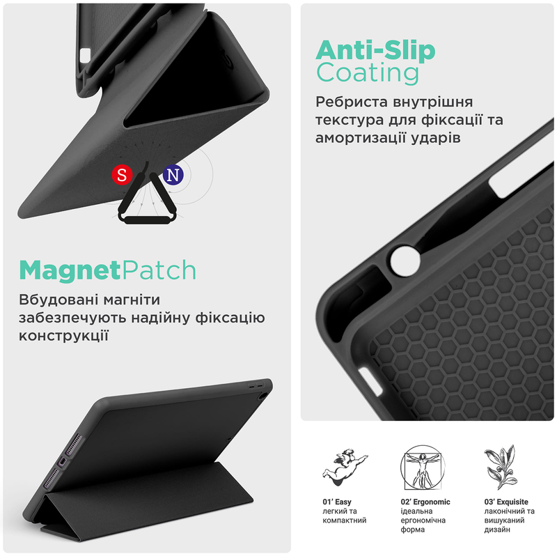 Чохол ArmorStandart Smart Fold Pen для Lenovo Tab M11 (Black) - фото - №7