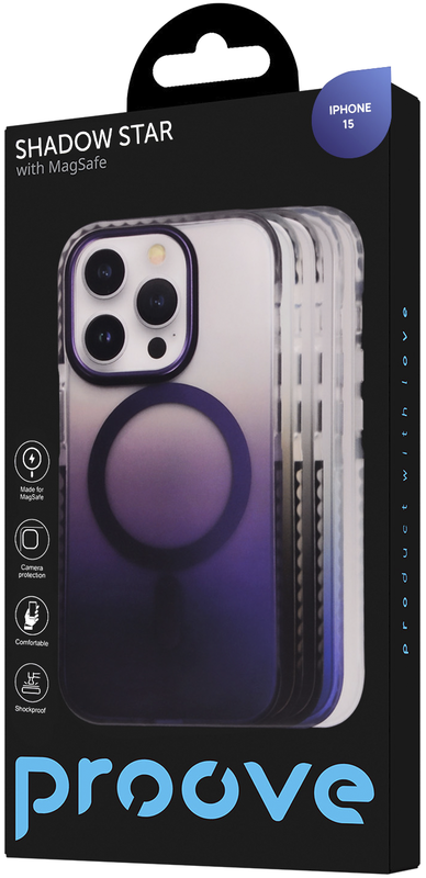 Чохол Proove Shadow Star Case with Magnetic Ring iPhone 15 (blue) - фото - №2
