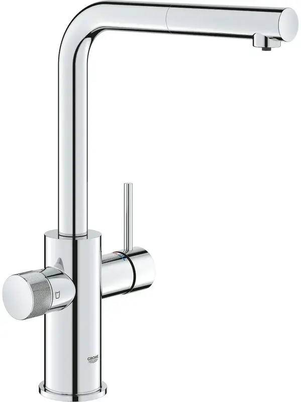 Комплект змішувача для кухні з висувним виливом Grohe Blue Pure Minta з фільтром (MO55030601) фото