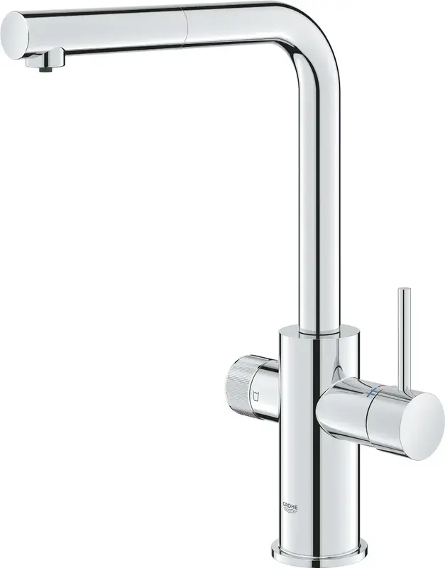 Комплект змішувача для кухні з висувним виливом Grohe Blue Pure Minta з фільтром (MO55030601) фото