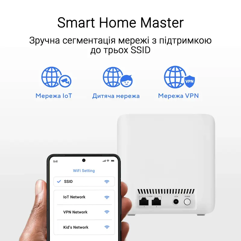 Интернет роутер Asus ZenWiFi BD4 BE3600, 2x2,5GE WAN/LAN, 1мод, белый фото