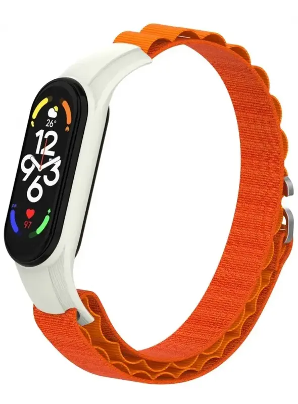 Ремешок для Xiaomi Mi Band 7/6/5/4 ArmorStandart AlpinaStyle Band Оранжевый фото