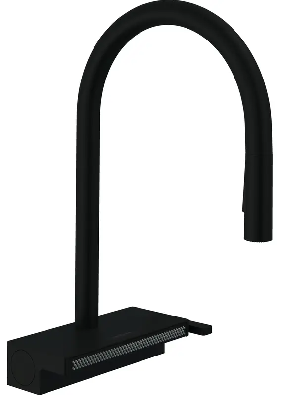 Змішувач для кухні Hansgrohe Aquno Select M81, довж.виливу - 220мм, поворотний, чорний (73837670) - фото - №0