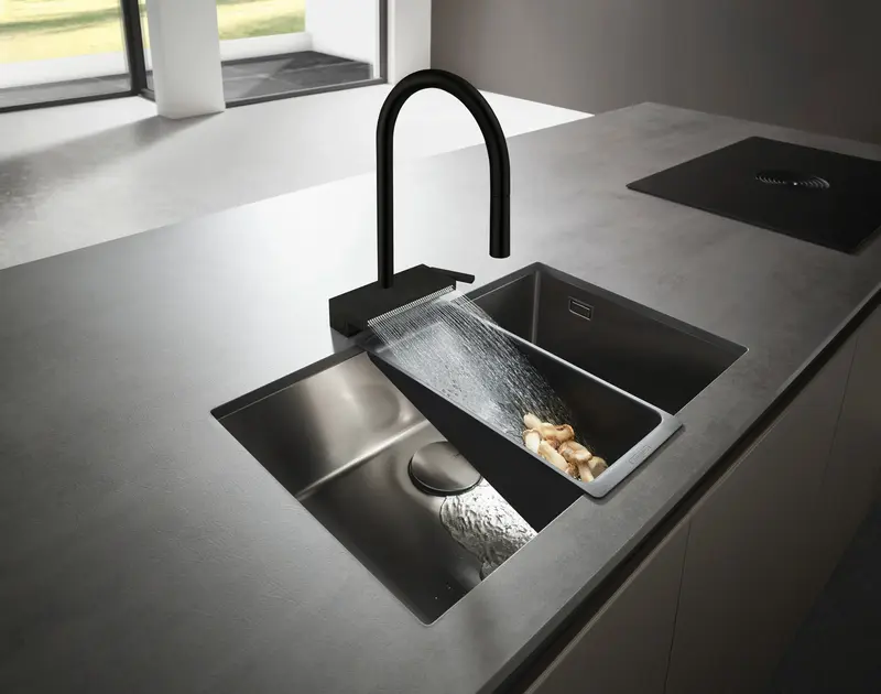 Змішувач для кухні Hansgrohe Aquno Select M81, довж.виливу - 220мм, поворотний, чорний (73837670) - фото - №4