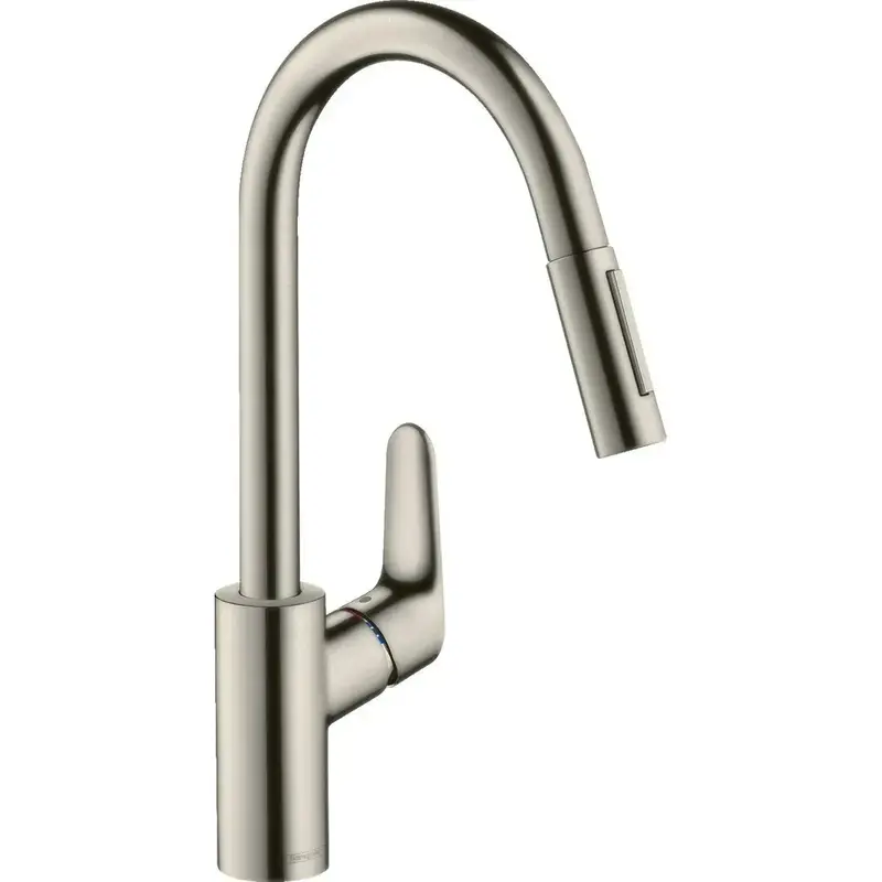 Смеситель для кухни Hansgrohe Focus M41, длинн.излива - 235мм, вытяжной, 1рычаг, KM240 (31815800) фото