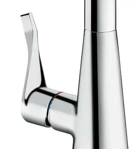 Змішувач для кухні Hansgrohe Metris Select, довжин.виливу - 248мм, важіль + кнопка (14847000) фото