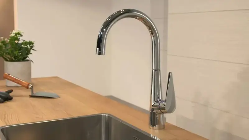Змішувач для кухні Hansgrohe Talis S, довж.виливу - 203мм, поворотний, 1важіль, KM260 (72810000) фото
