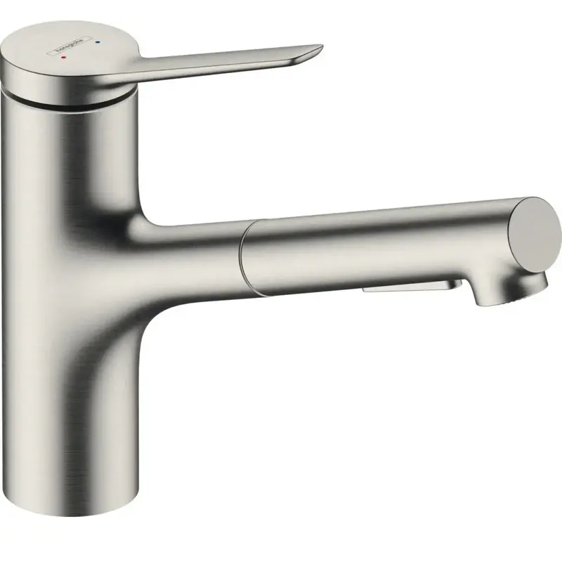 Змішувач для кухні Hansgrohe Zesis M33, довж.виливу - 219мм, витяжний, KM150, сталь (74800800) фото