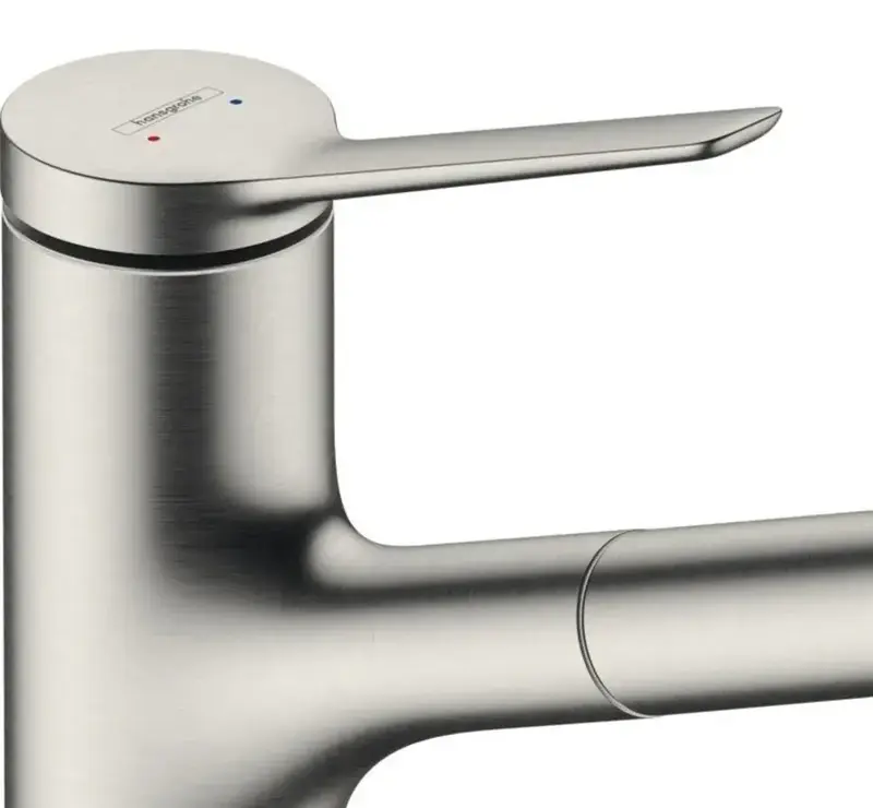 Змішувач для кухні Hansgrohe Zesis M33, довж.виливу - 219мм, витяжний, KM150, сталь (74800800) фото