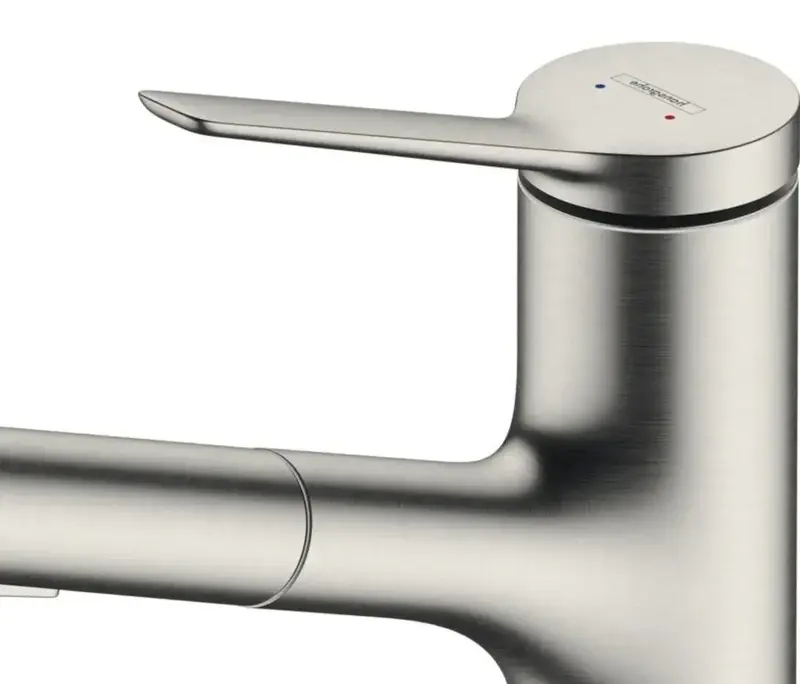 Змішувач для кухні Hansgrohe Zesis M33, довж.виливу - 219мм, витяжний, KM150, сталь (74800800) фото