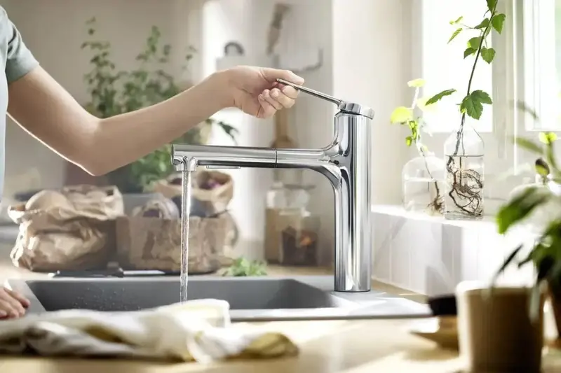 Змішувач для кухні Hansgrohe Zesis M33, довж.виливу - 231мм, витяжний, KM160, хром (74801000) фото