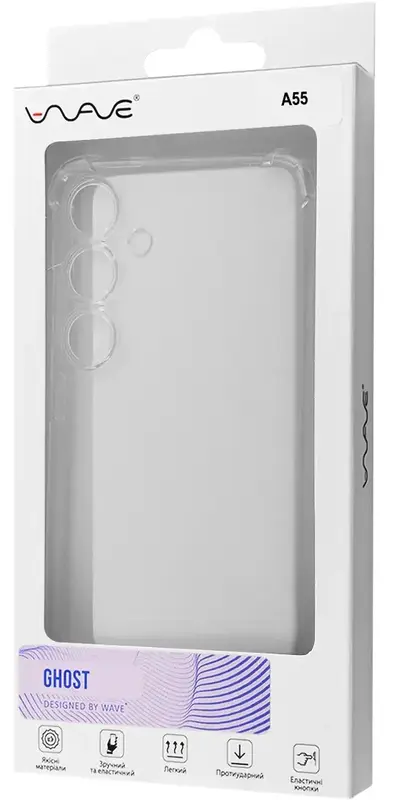 Чохол для Samsung A55 WAVE Ghost (clear) - фото - №4