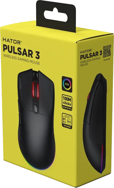 Игровая мышь HATOR Pulsar 3 wireless (HTM630) black фото