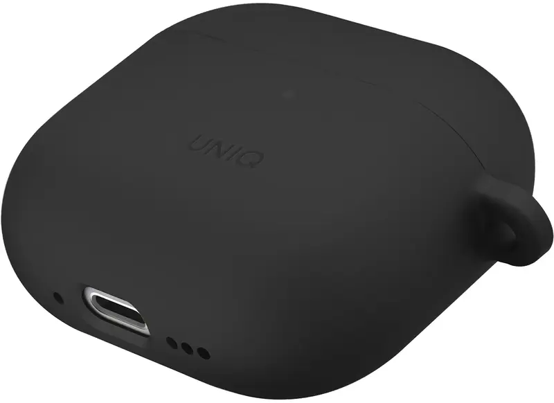 Чохол для AIRPODS 4TH GEN UNIQ NEXO ACTIVE HYBRID SILICONE CASE WITH SPORTS EAR HOOKS INK BLACK (UNIQ-AIRPODS(2024)-NEXOBLK) - фото - №3