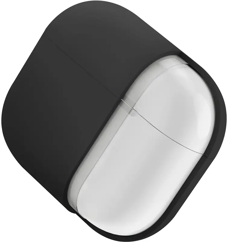 Чохол для AIRPODS 4TH GEN UNIQ NEXO ACTIVE HYBRID SILICONE CASE WITH SPORTS EAR HOOKS INK BLACK (UNIQ-AIRPODS(2024)-NEXOBLK) - фото - №4