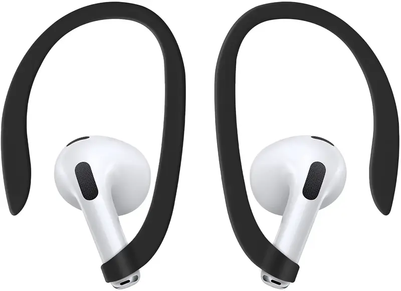 Чохол для AIRPODS 4TH GEN UNIQ NEXO ACTIVE HYBRID SILICONE CASE WITH SPORTS EAR HOOKS INK BLACK (UNIQ-AIRPODS(2024)-NEXOBLK) - фото - №6